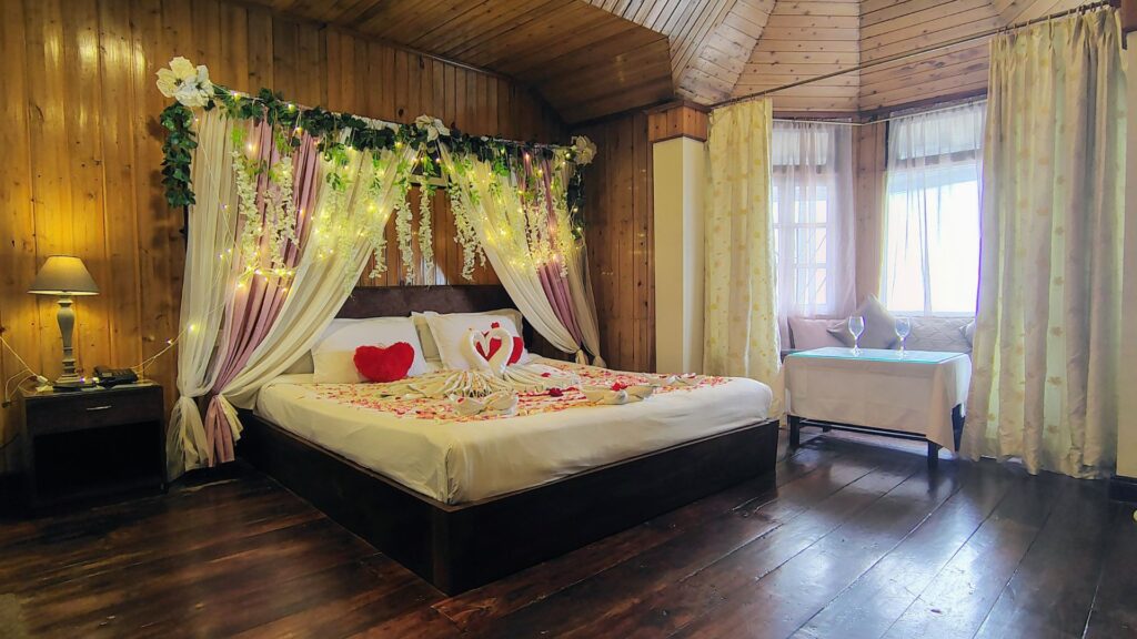 Honeymoon flower decoration Villa Everest Darjeeling